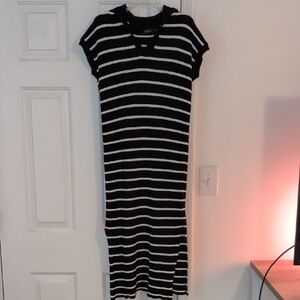Striped Knit Sweater Dress